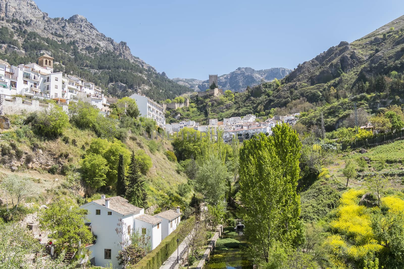 Panoramic view of Cazorla village, in the Sierra de Cazorla, Segura and the Villas (Biosphere Reserve), Jaen, Spain