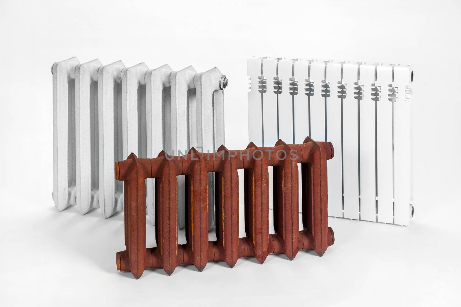 the thermal radiators isolated on a white background