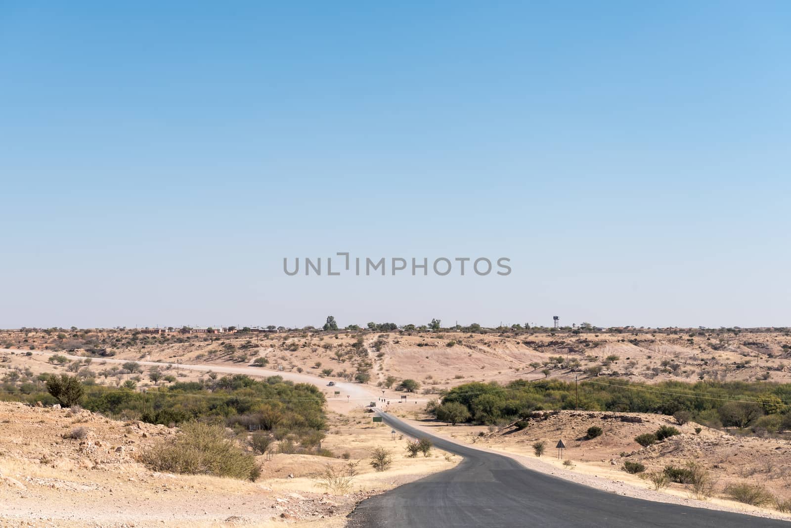 The view from Gochas in the Hardap Region in Namibia towards the Auob River valley