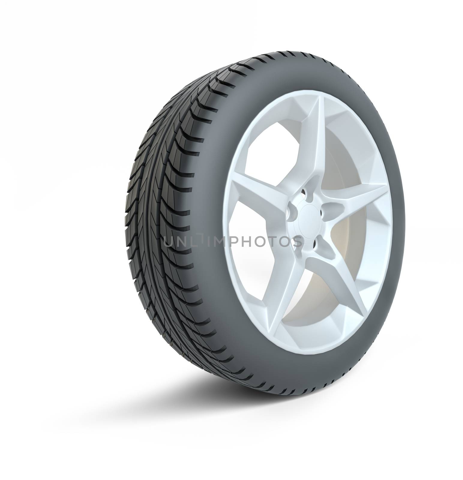 Car wheel isolated by cherezoff