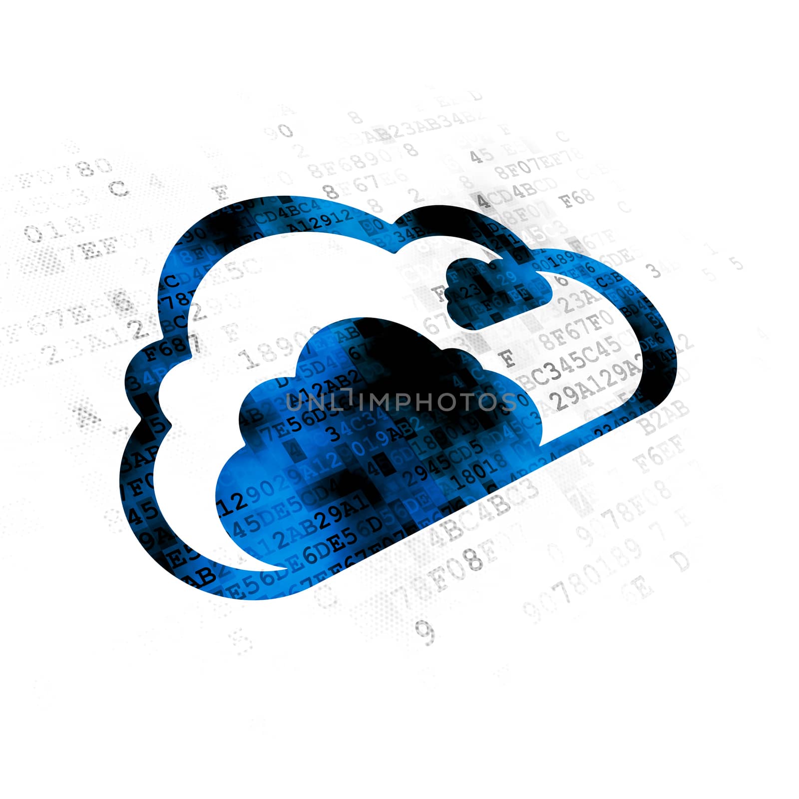 Cloud technology concept: Cloud on Digital background by maxkabakov