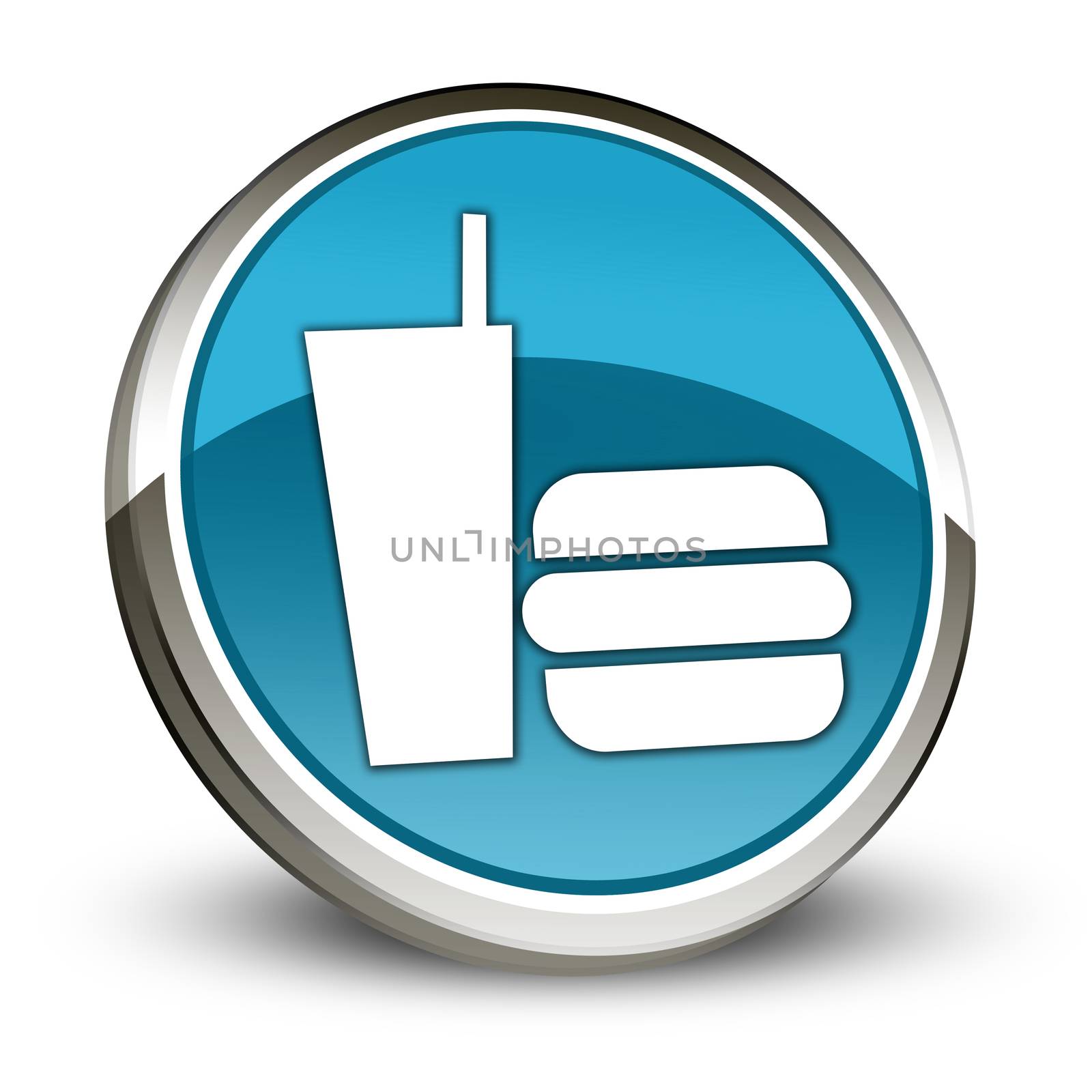 Icon, Button, Pictogram with Fast Food symbol