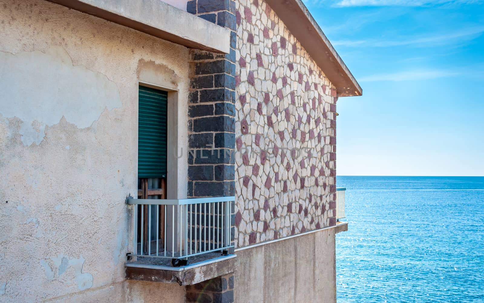 View of little town of Fertilia in a sunny day, village near Alghero, Sardiia