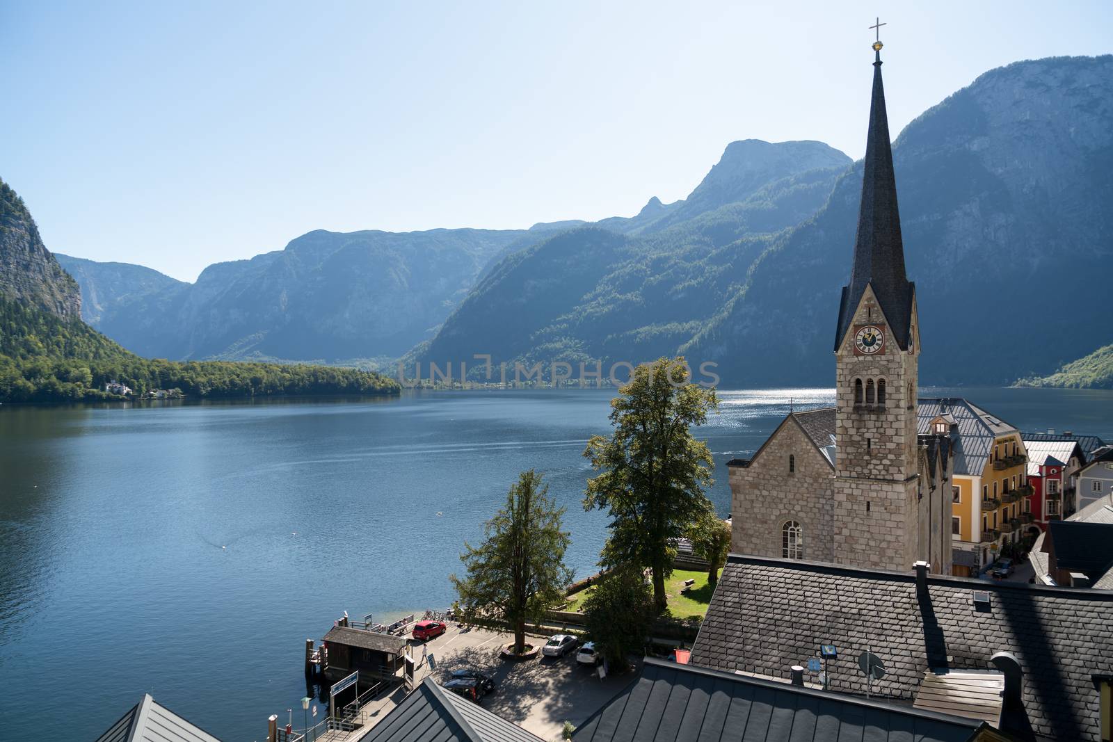 View of the Evangelical Parish Church in Hallstatt by phil_bird