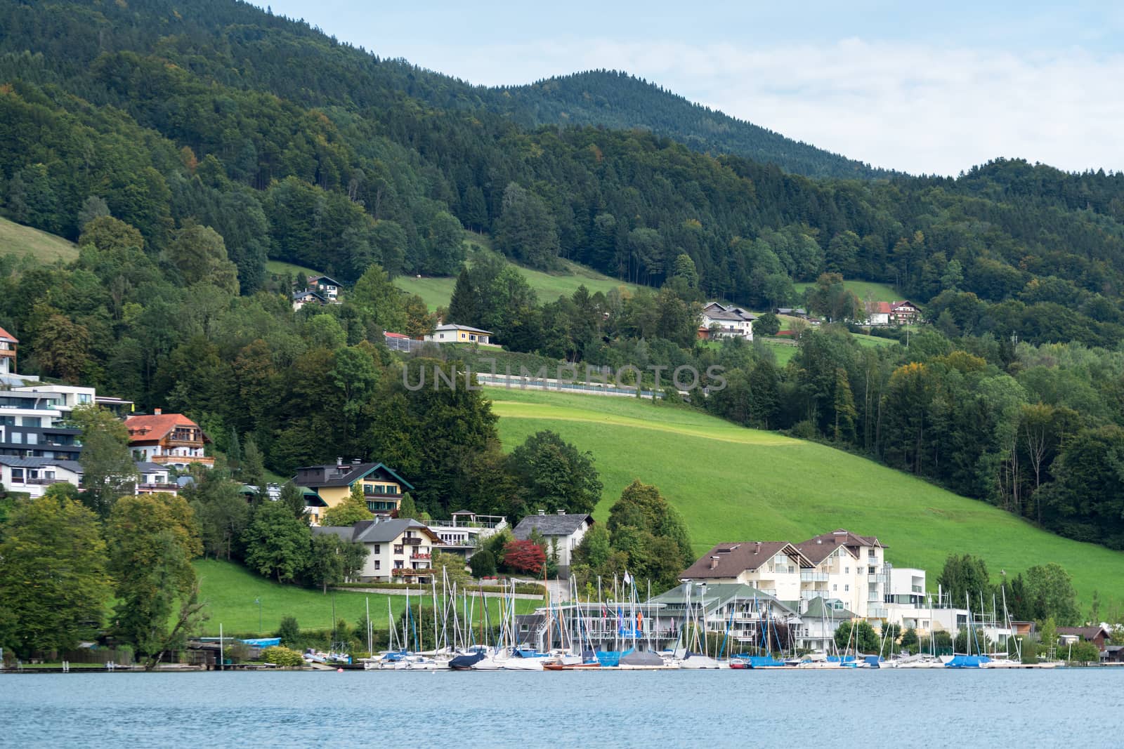 Yachts Moored on Lake Mondsee in Austria by phil_bird