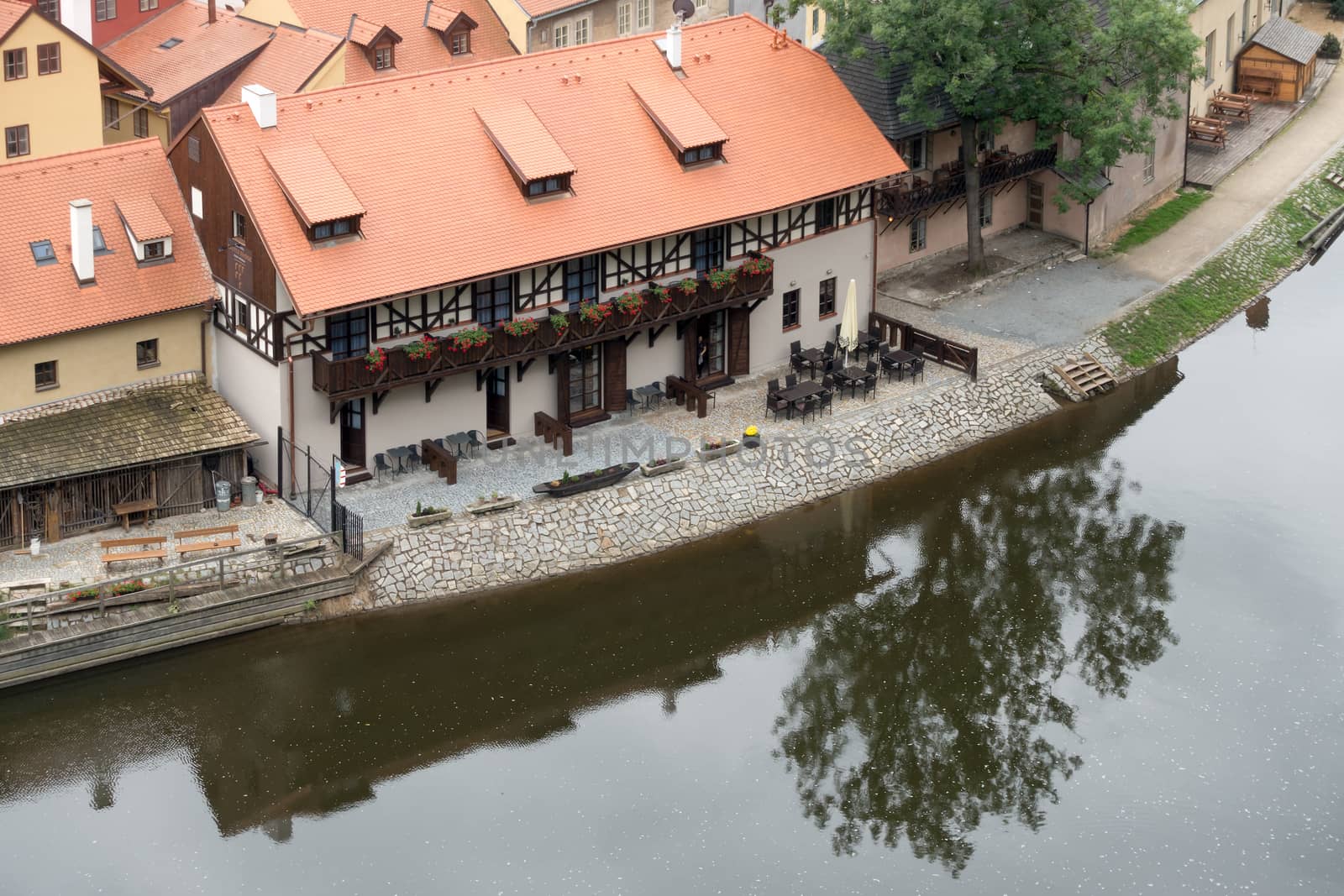 View of Krumlov from the Castle  of Cesky Krumlov by phil_bird