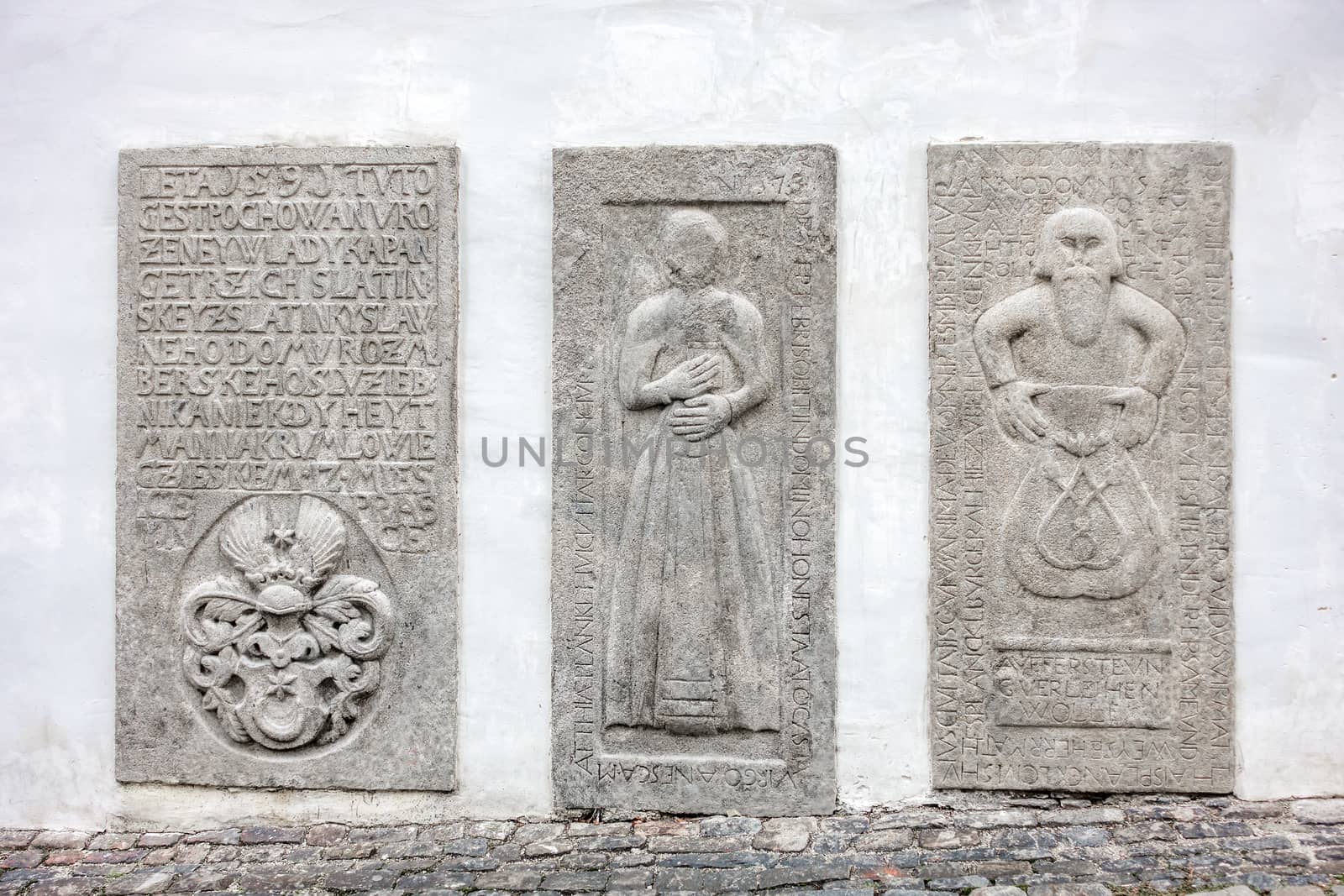 Statues outside St Vitus Cathedral in Krumlov by phil_bird