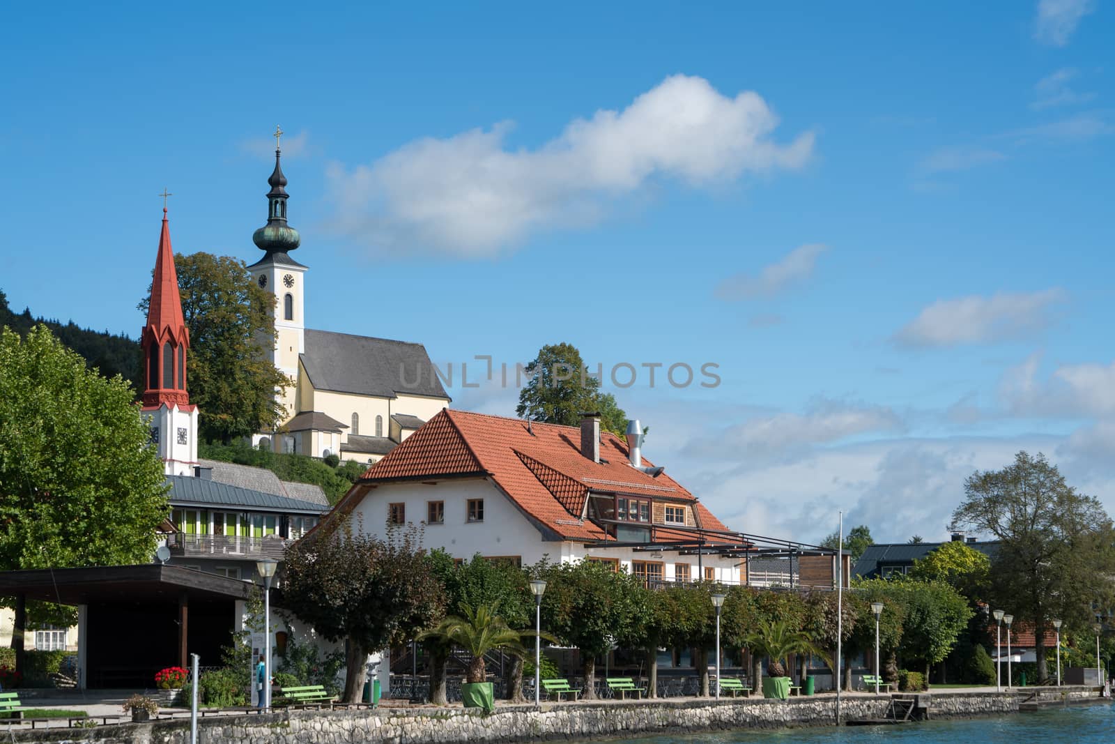 View of the Evangelical Parish Church in Attersee by phil_bird