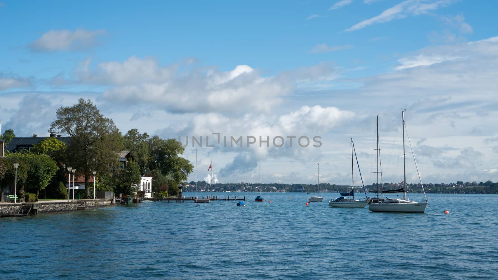 Yachts Moored on the Lake at Attersee by phil_bird