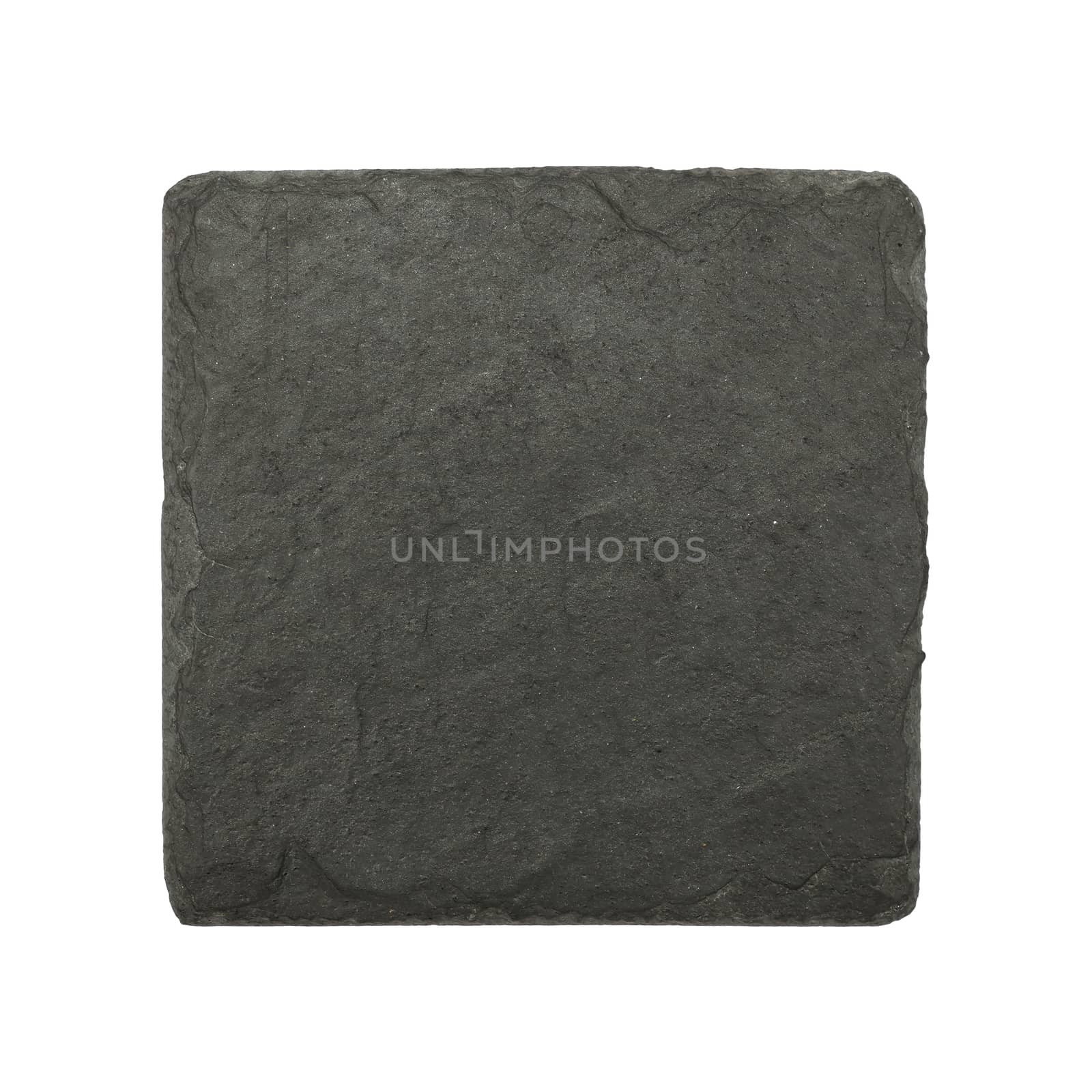 Square black slate board isolated on white by BreakingTheWalls