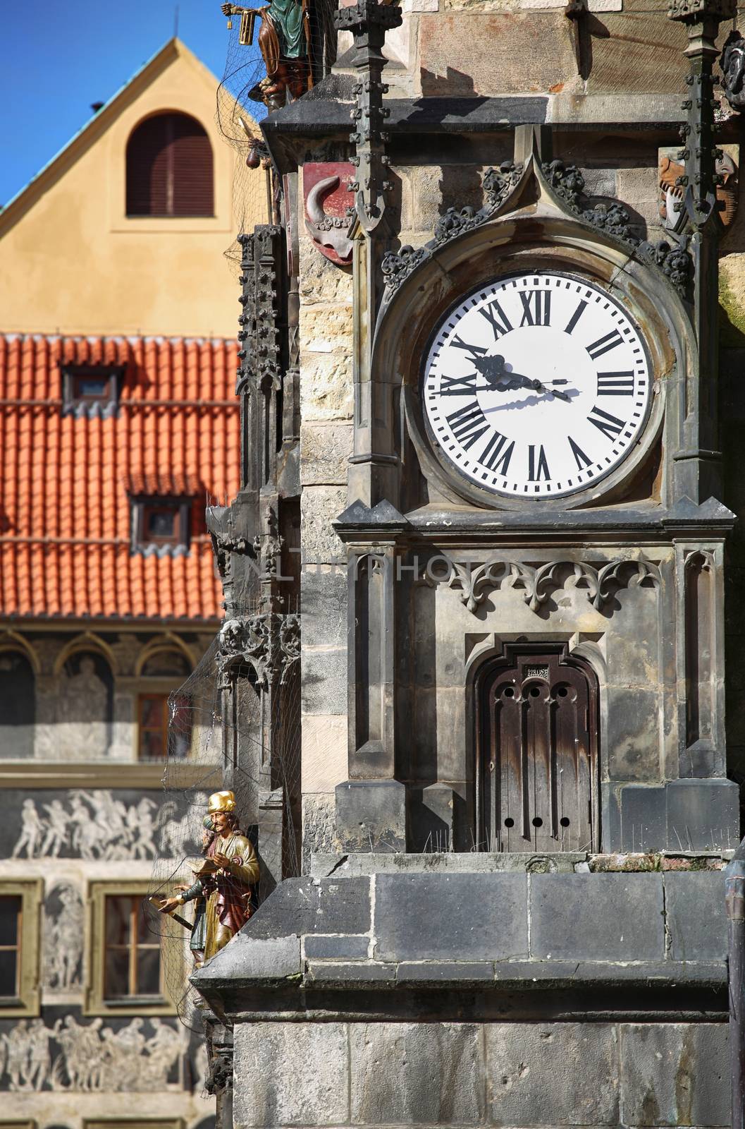 The Prague old City Hall and Astronomical clock Orloj at Old Town Square in Prague, Czech Republic