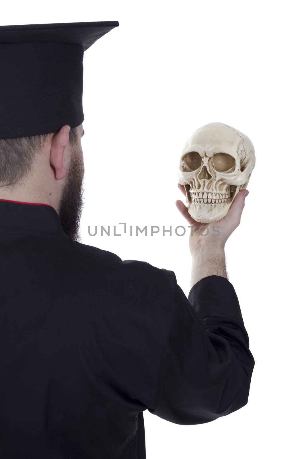 Young man in a graduate hat with a skull by VIPDesignUSA