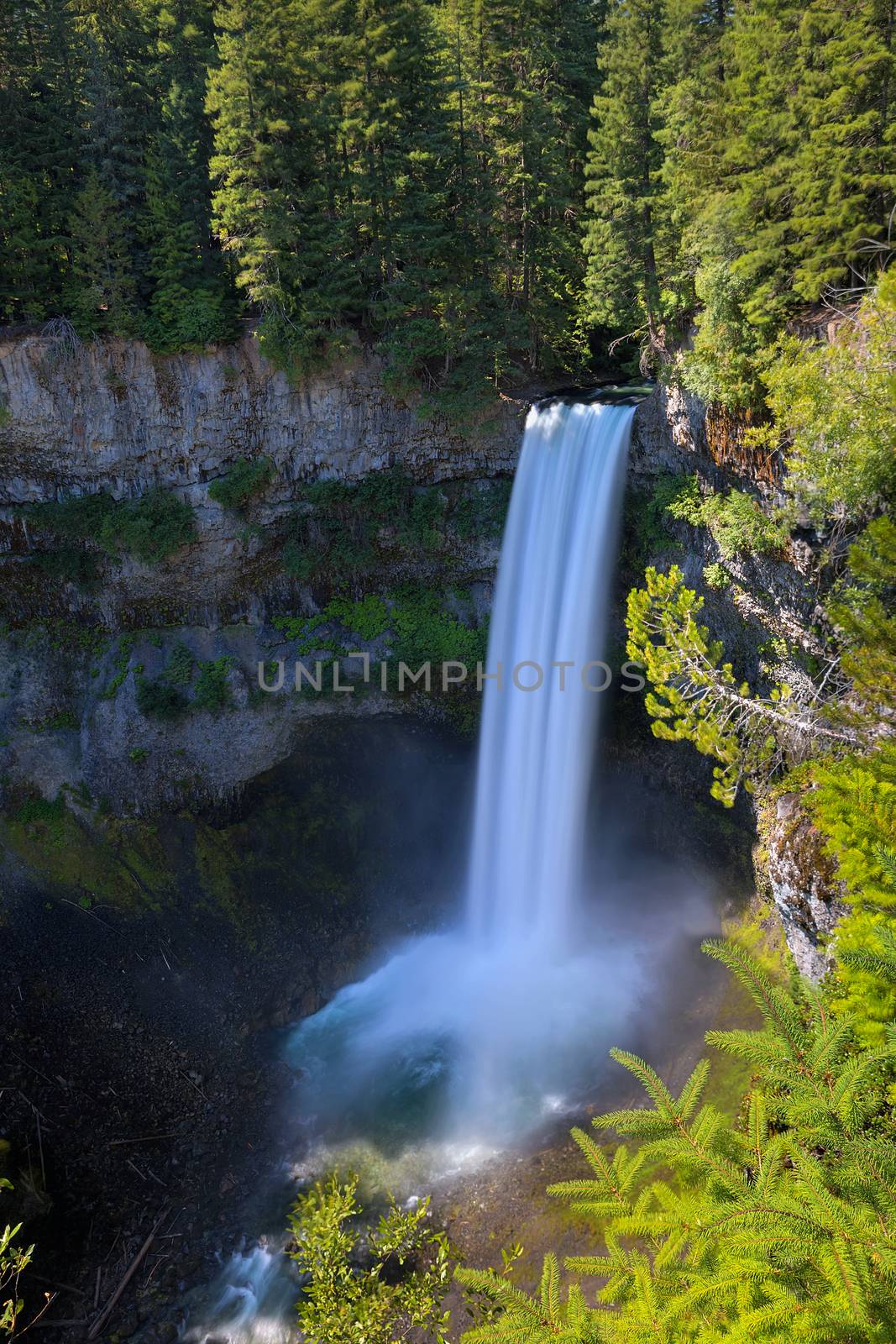 Waterfall at Brandywine Falls Provincial Park in British Columbia Canada