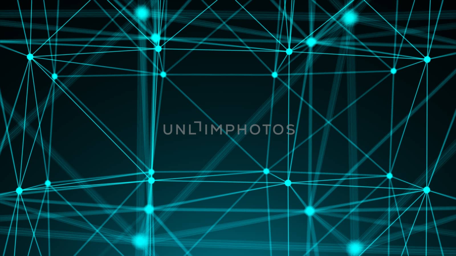 Abstract connection dots. Technology background. Digital theme. Network concept. 3d rendering