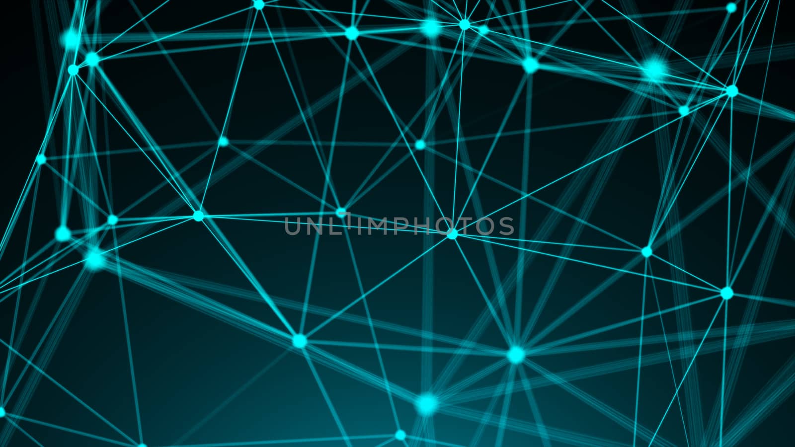 Abstract connection dots. Technology background. Digital theme. Network concept. 3d rendering