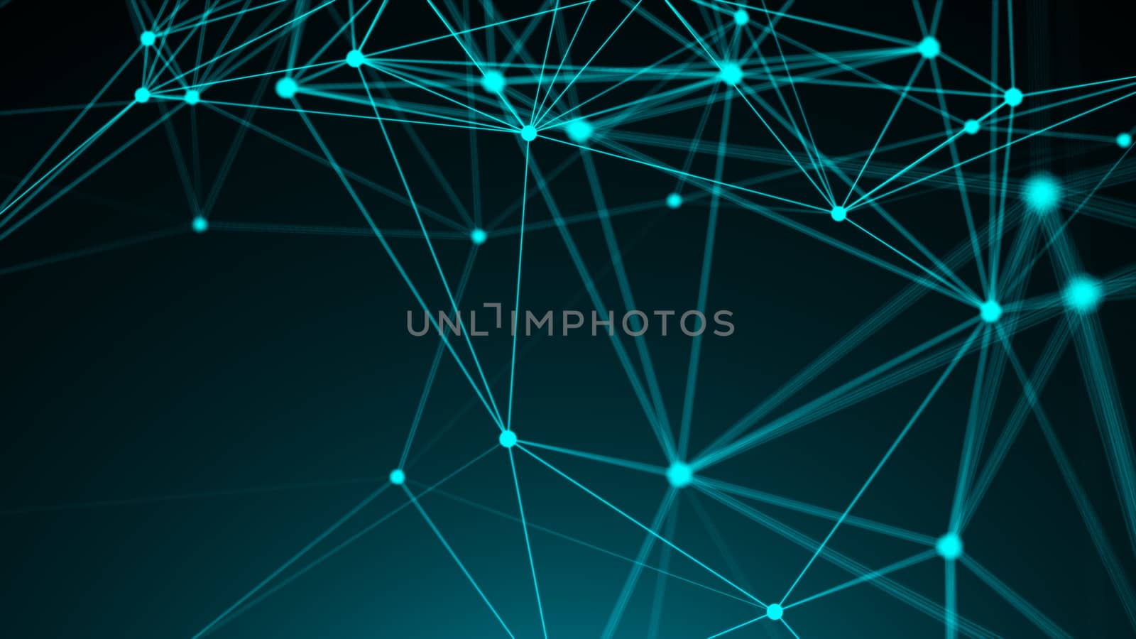 Abstract connection dots. Technology background. Digital theme. Network concept. 3d rendering