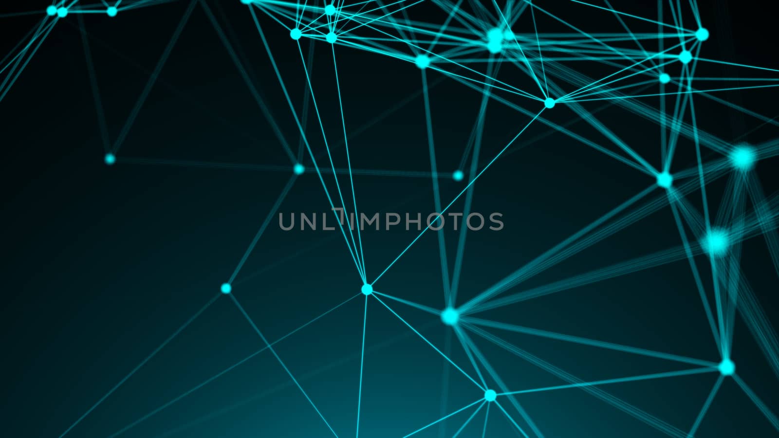 Abstract connection dots. Technology background. Digital theme. Network concept. 3d rendering