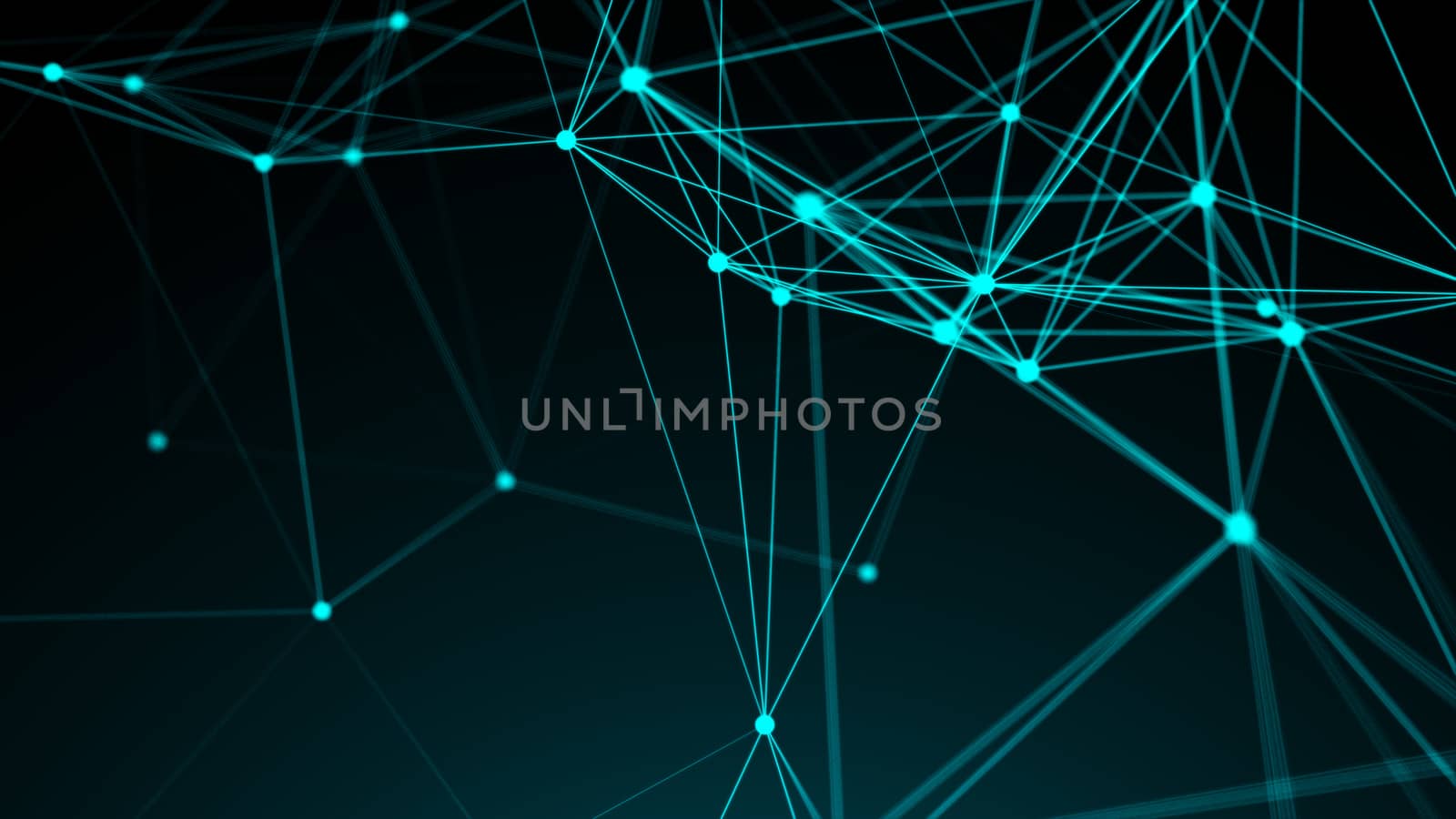 Abstract connection dots. Technology background. Digital theme. Network concept. 3d rendering