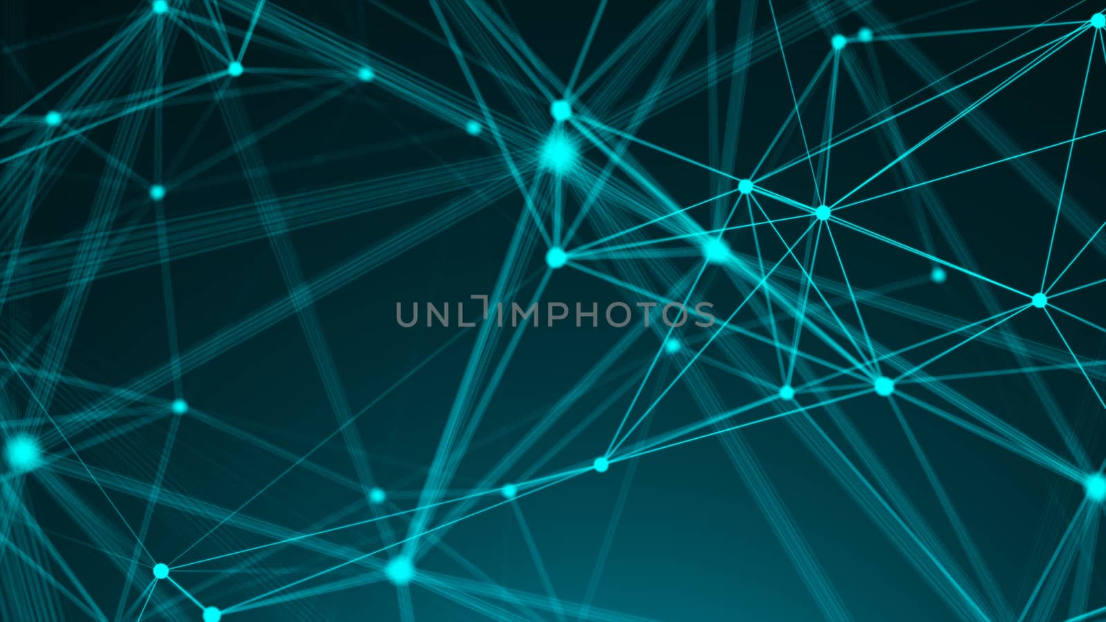 Abstract connection dots. Technology background. Digital theme. Network concept. 3d rendering