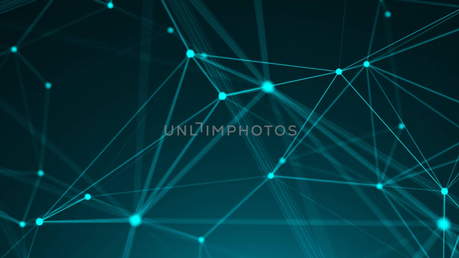 Abstract connection dots. Technology background. Digital theme. Network concept. 3d rendering