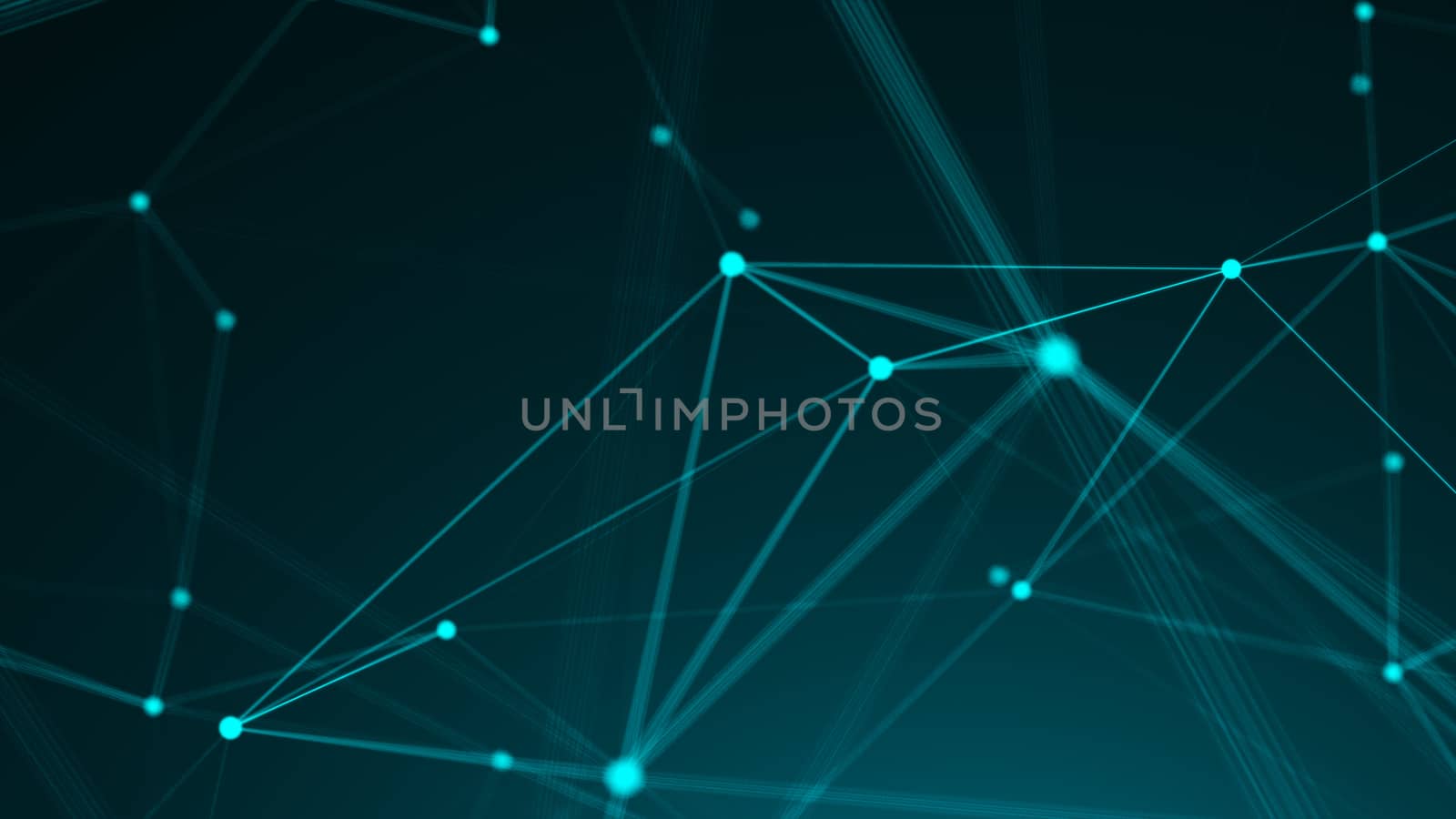 Abstract connection dots. Technology background. Digital theme. Network concept. 3d rendering