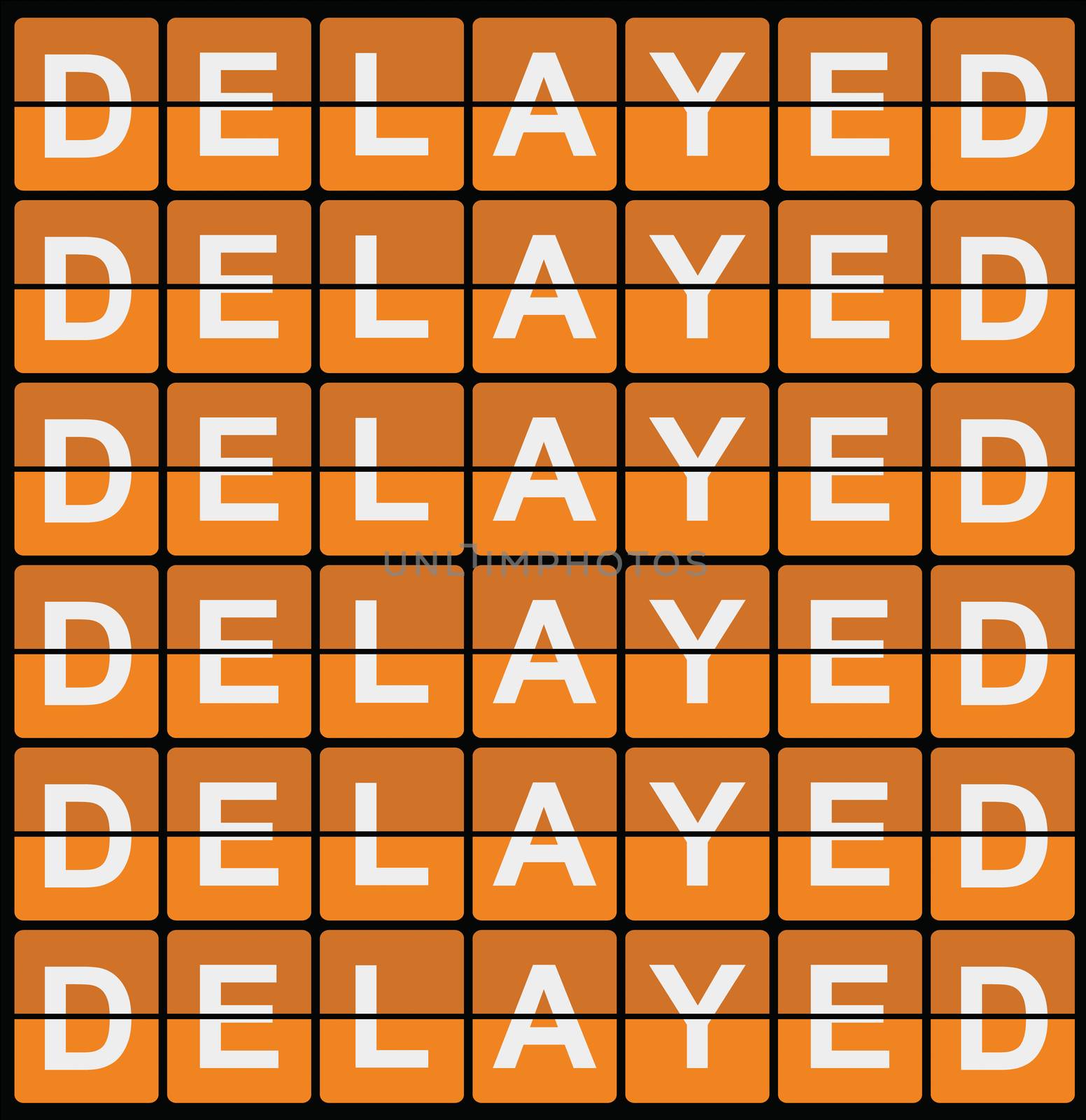 Illustration Of Retro Sign Board With Delayed Delayed Delayed Delayed