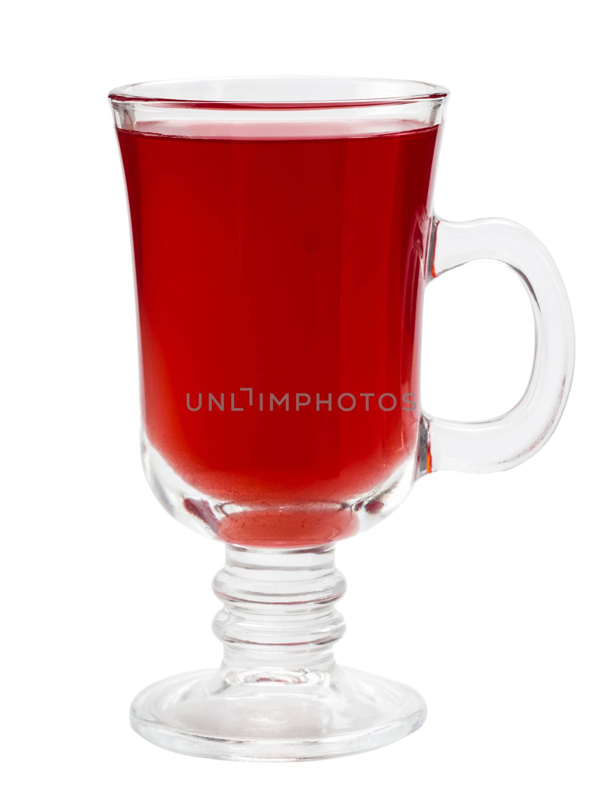 Mulled red wine glass isolated on white by fascinadora