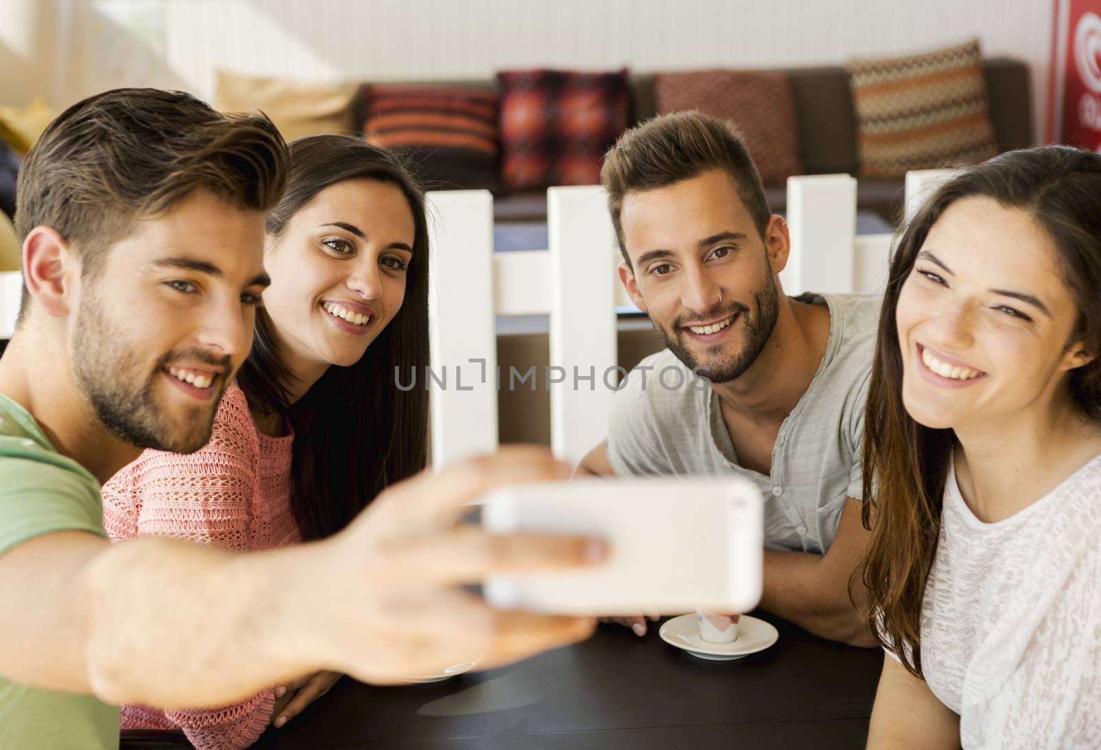 Group selfie at the coffee shop by Iko