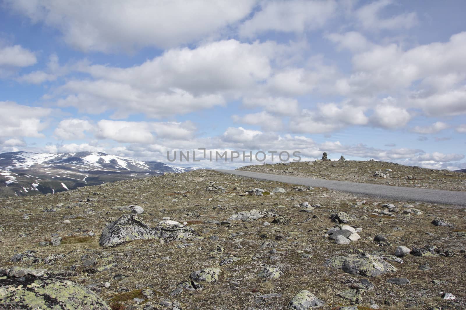 View of jotunheimen Nationalpark in norway on springtime