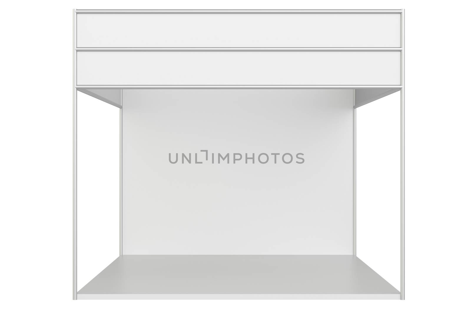 Blank exhibition stand. 3d rendering isolated on white background by Mirexon