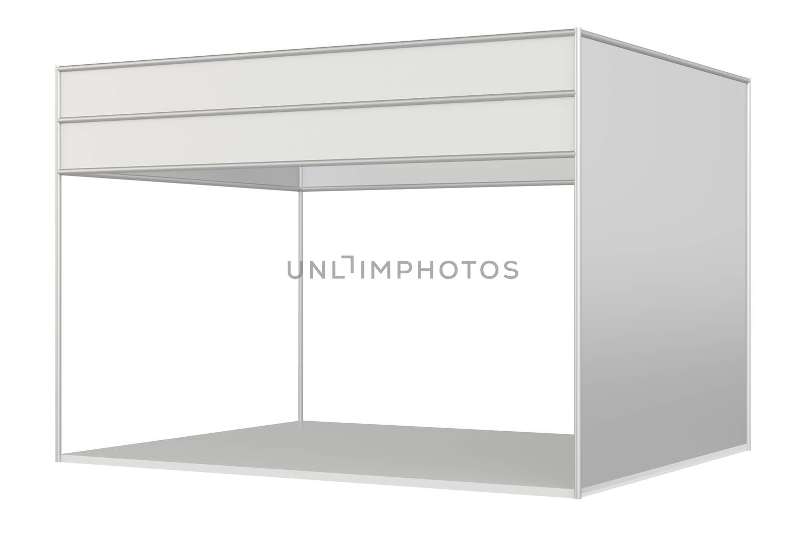 Trade show booth. 3d rendering isolated on white background