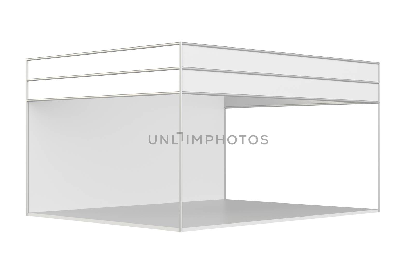 Template for easy presentation of a standard stand. 3d rendering