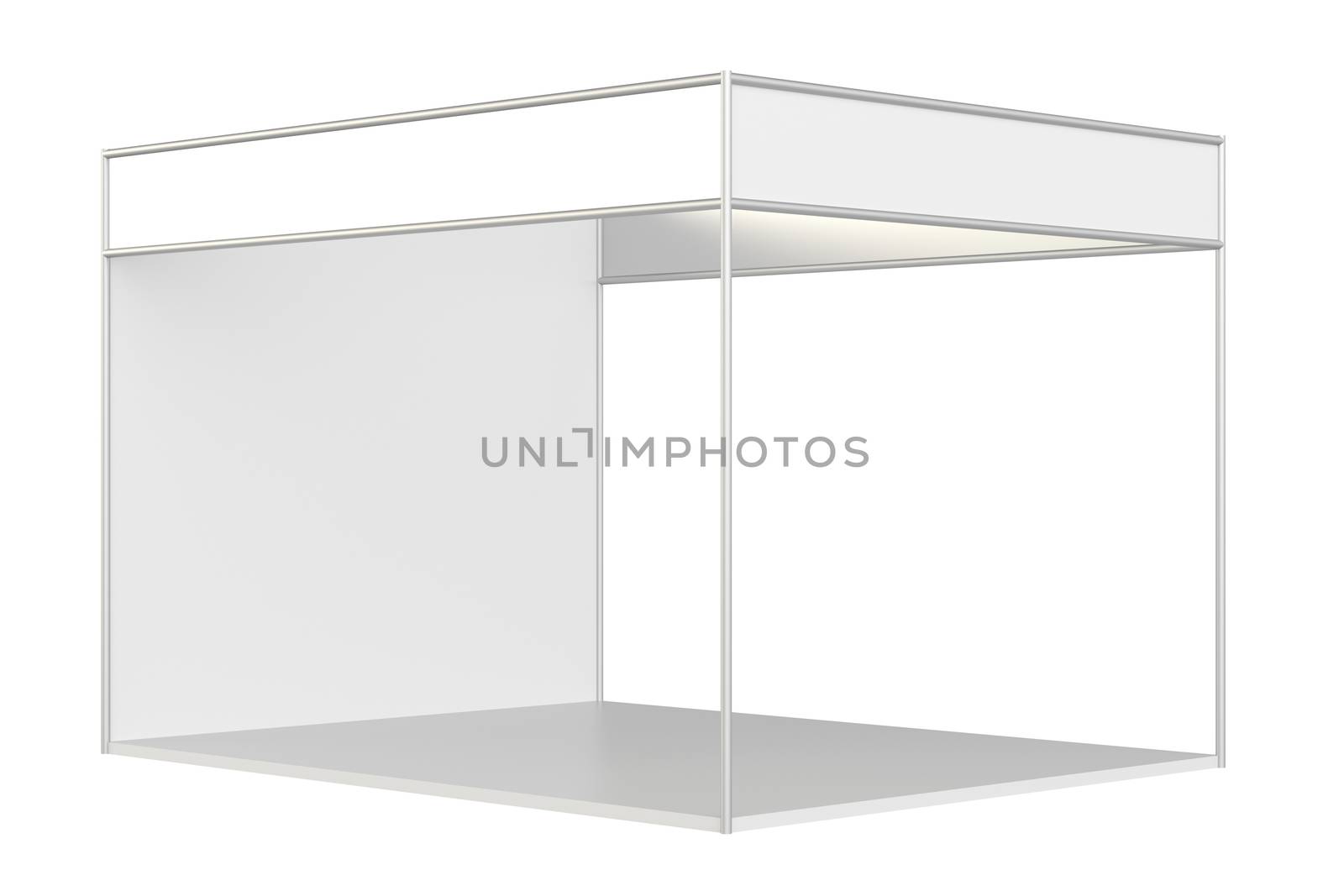 White exhibition stand design by Mirexon