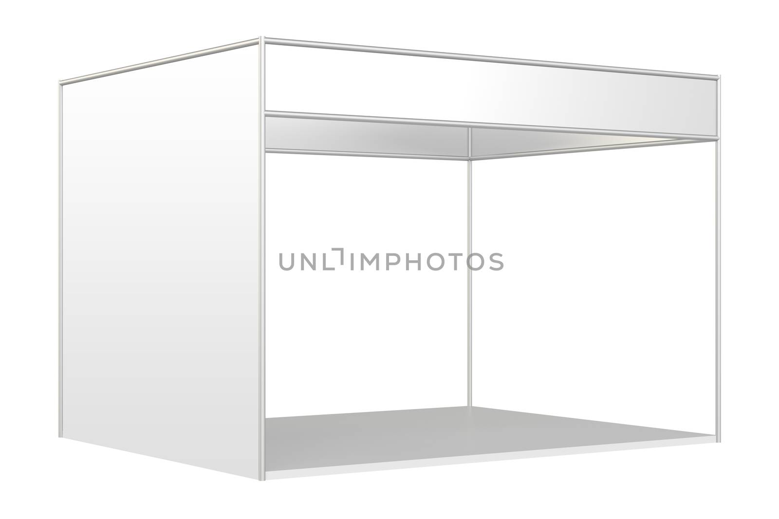 Trade show booth. 3d rendering isolated on white background