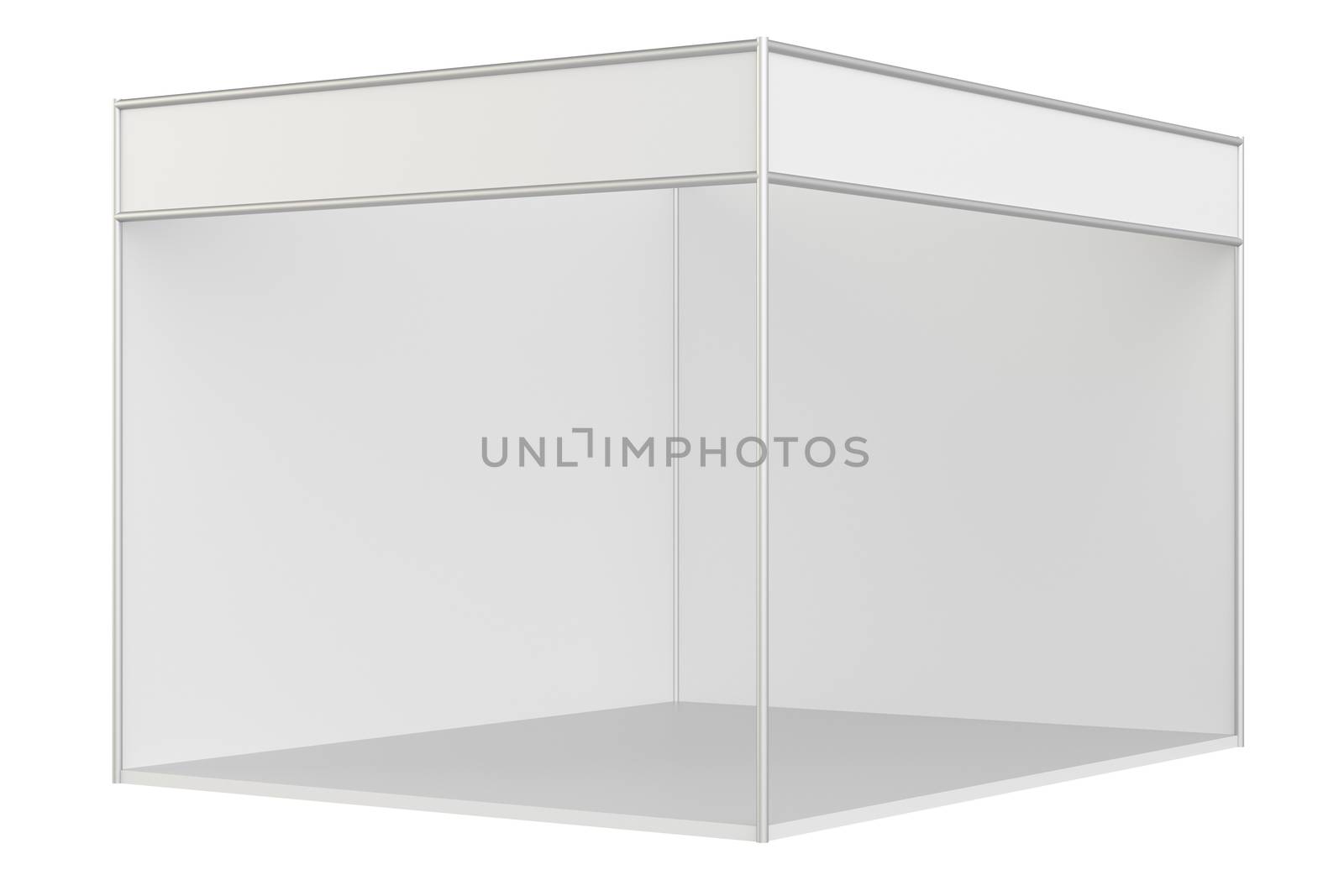 Trade show booth. 3d rendering isolated on white background