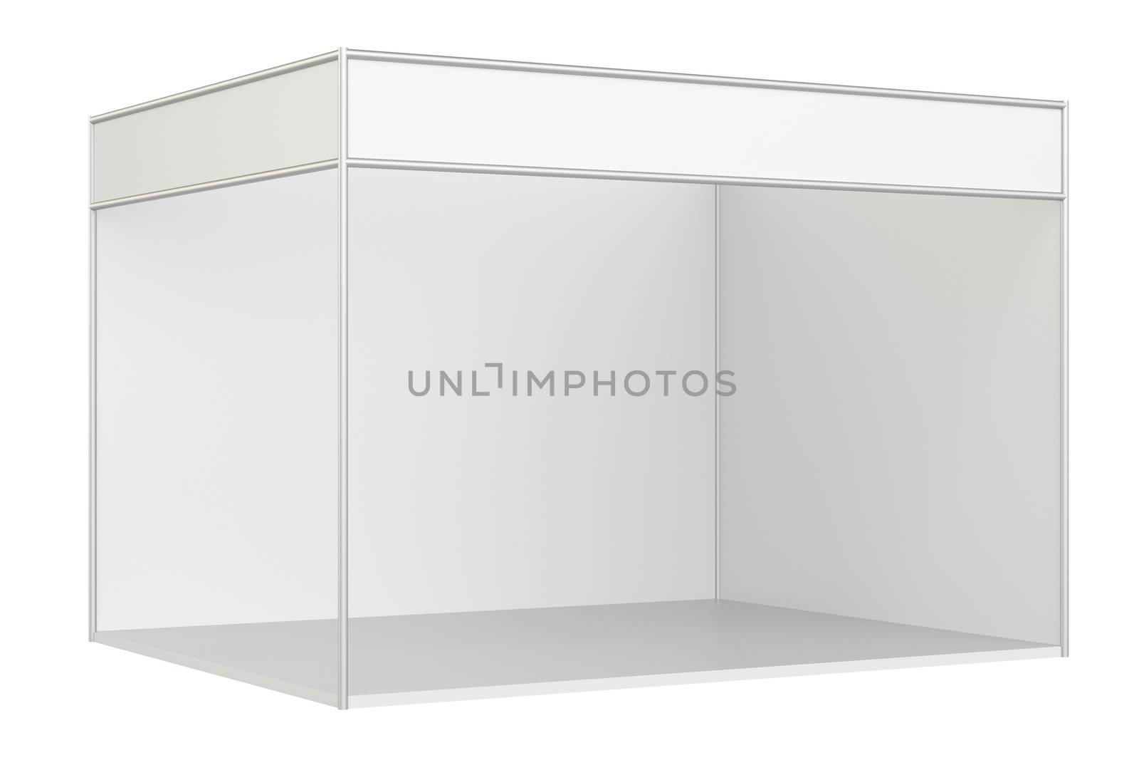 Trade show booth. 3d rendering isolated on white background