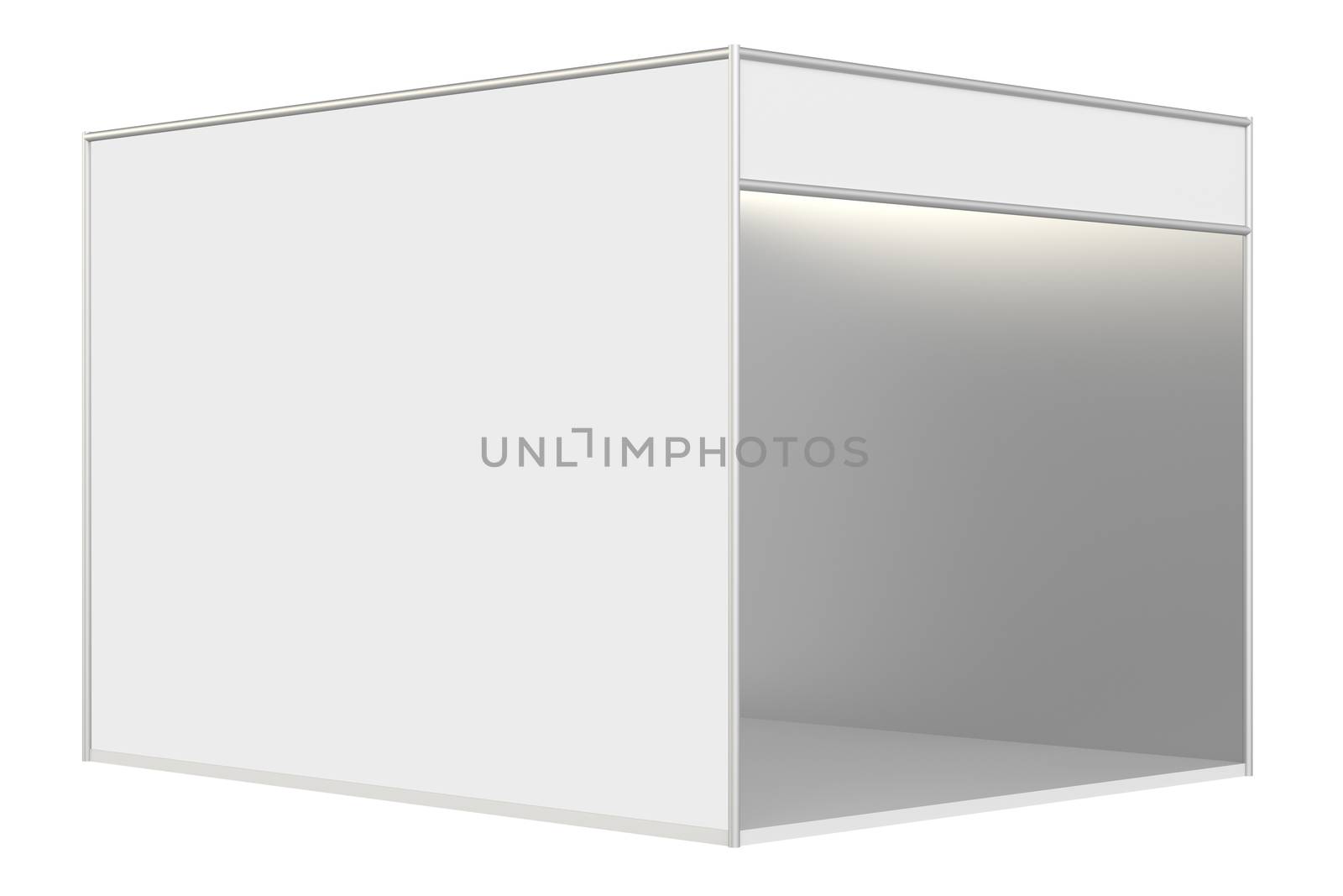 Trade show booth. 3d rendering isolated on white background