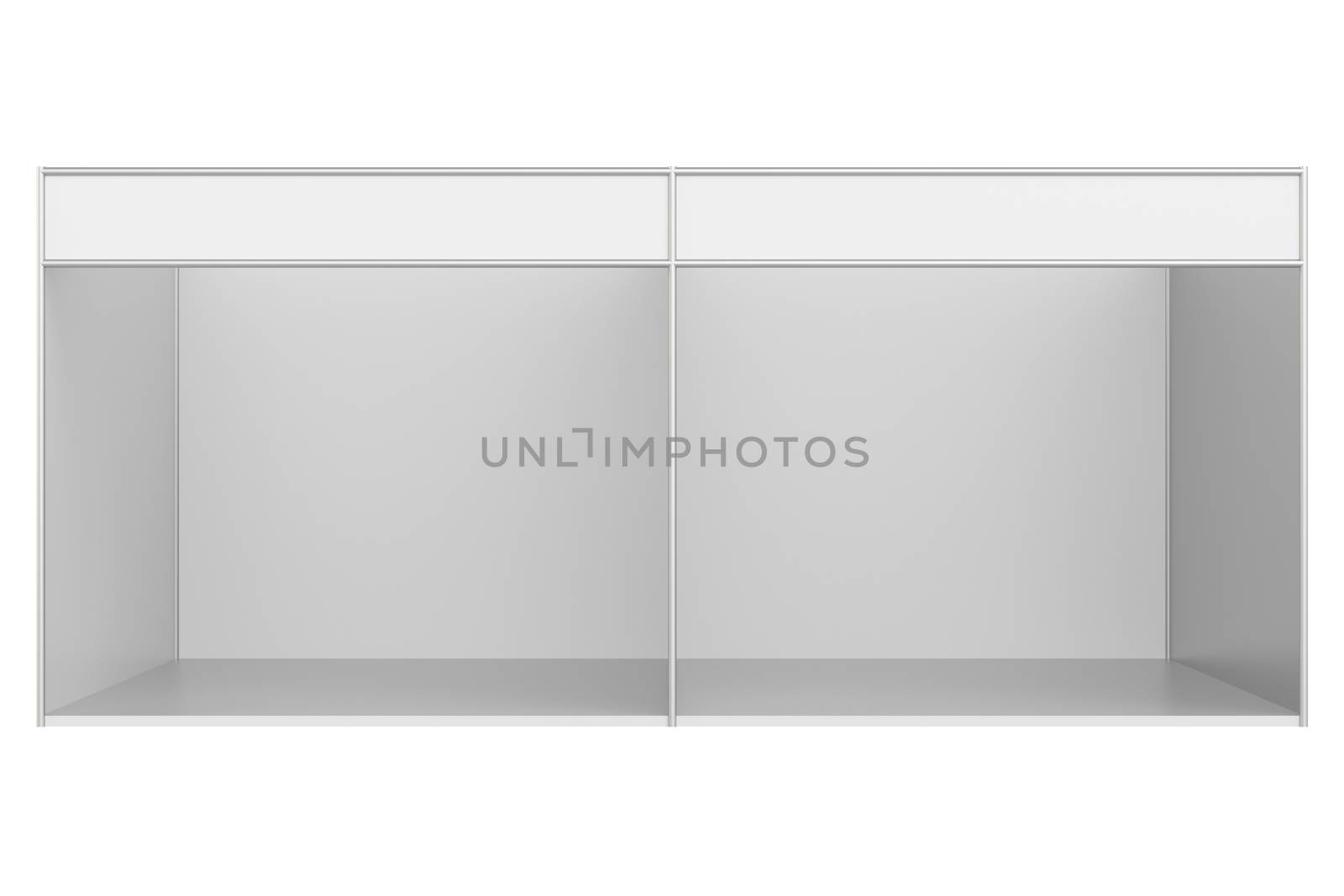 Trade show booth. 3d rendering isolated on white background