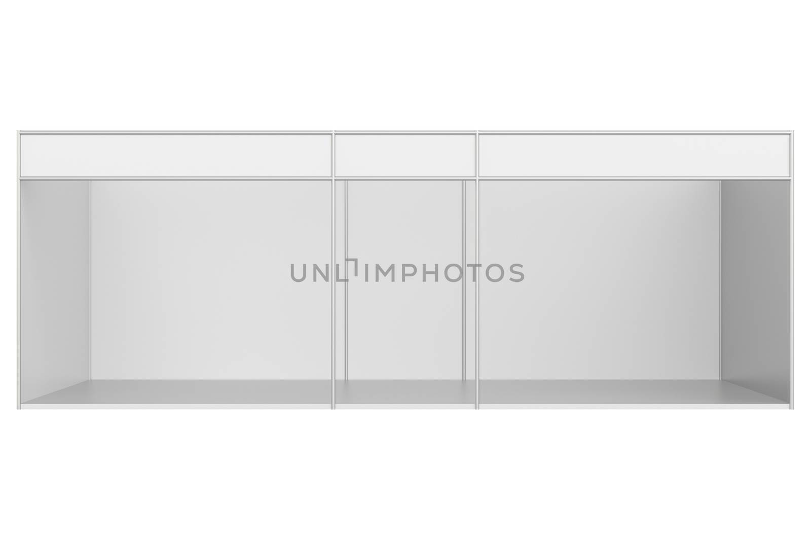 Trade show booth. 3d rendering isolated on white background