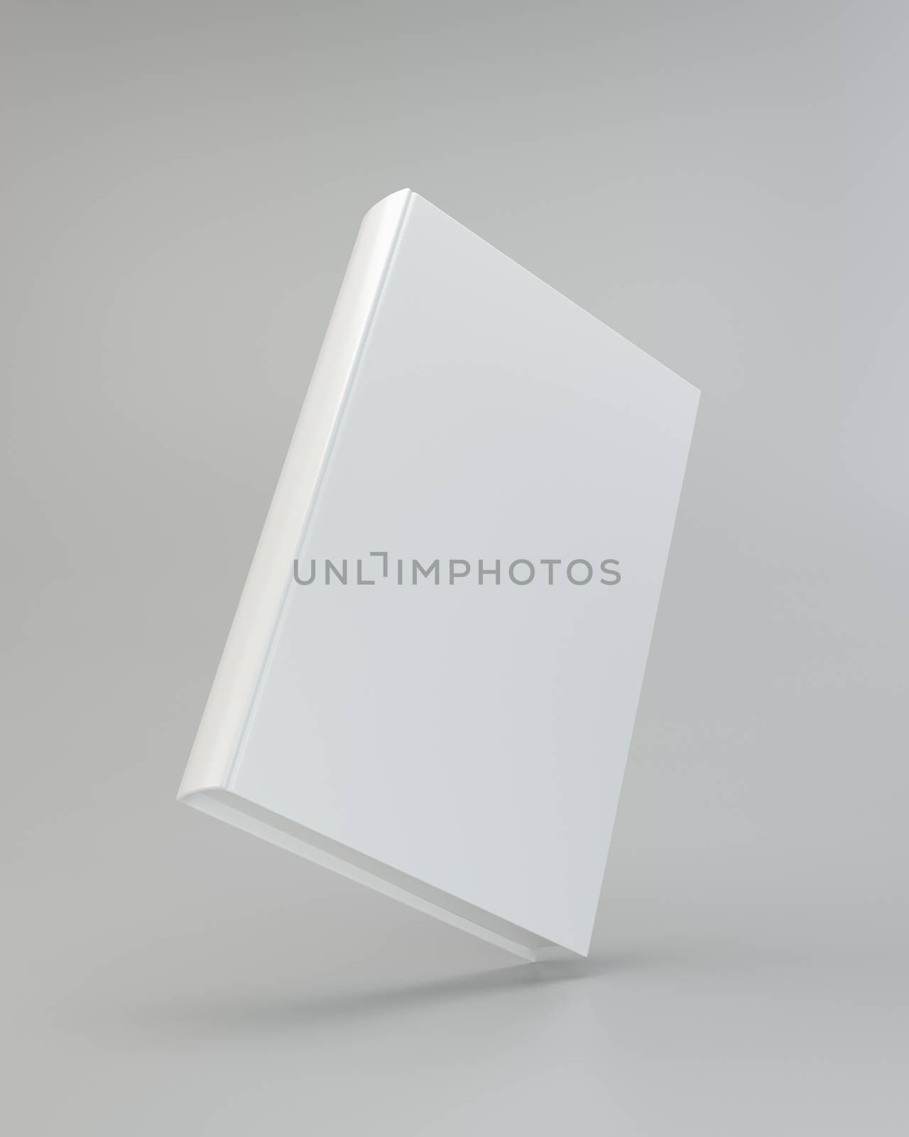 Blank vertical book cover template with pages. 3d rendering by Mirexon