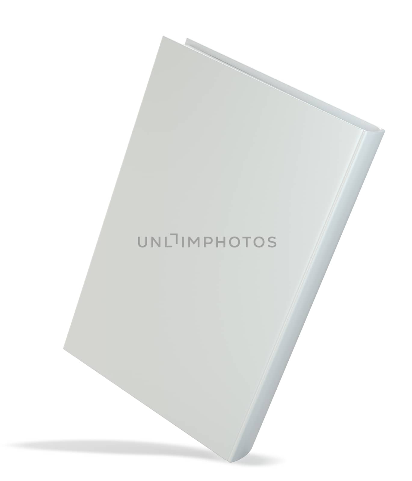 White realistic book isolated on white background. 3d rendering by Mirexon