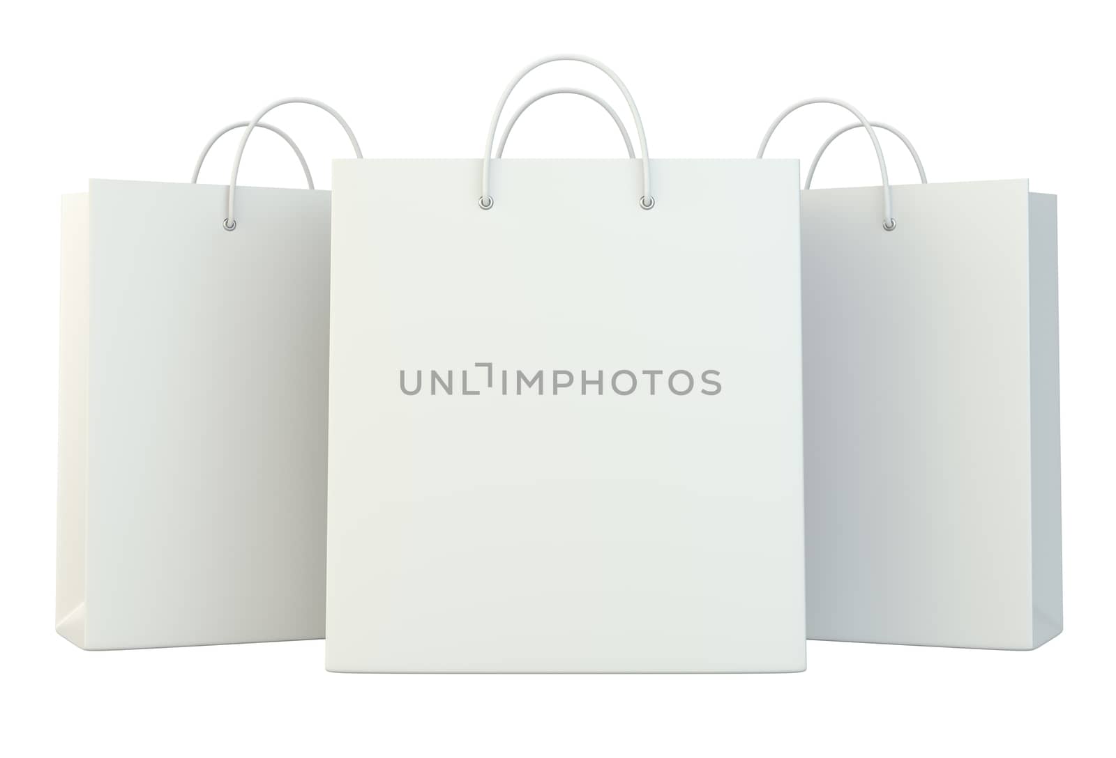 blank white shopping paper bags set by Mirexon