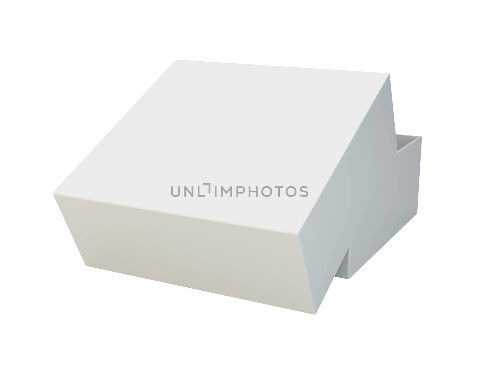 White open box isolated on white background by Mirexon