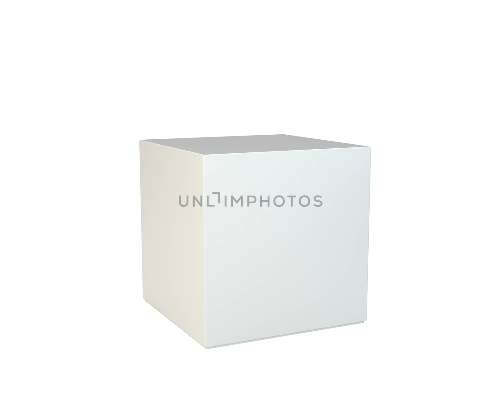 Cardboard box on white background. 3d rendering