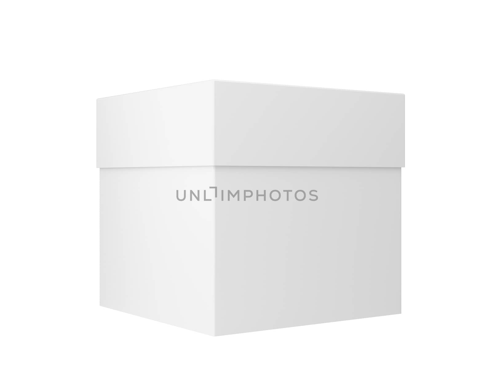 Empty package isolated on white background. 3d rendering