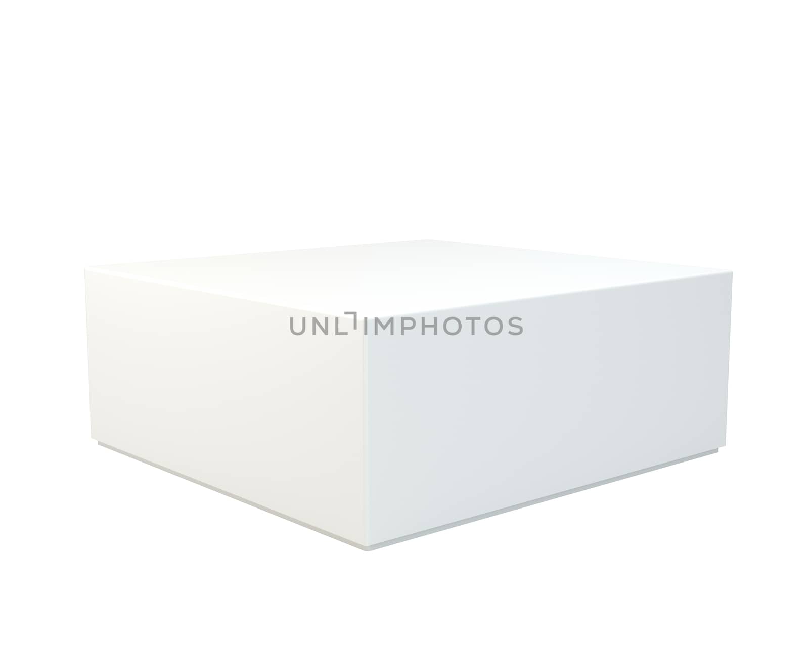 Cardboard box isolated on white background. 3d rendering