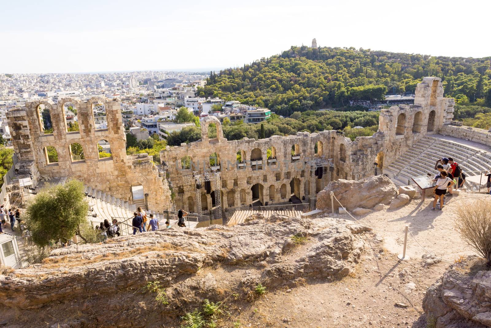 herodou attikou theater beside acropolis of athens