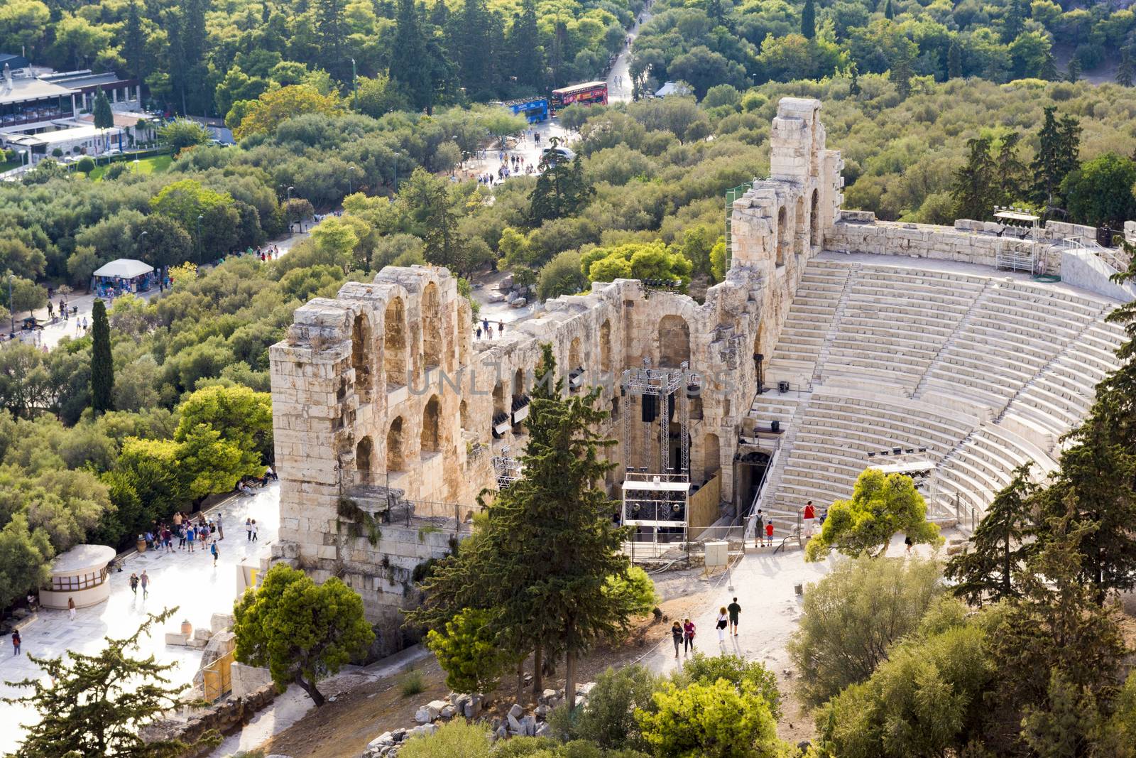 herodou attikou theater beside acropolis of athens