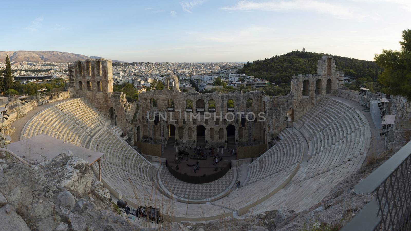 herodou attikou theater beside acropolis of athens