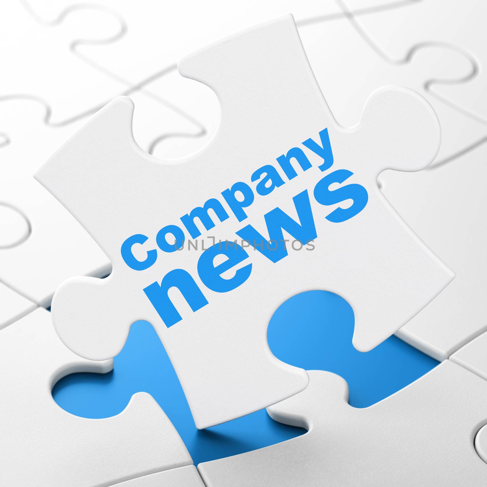 News concept: Company News on puzzle background by maxkabakov